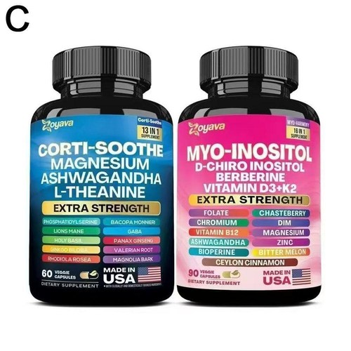 Corti-Soothe Cortisol Supplement Magnesium Glycinate 200MgL-Theanine150Mg 60Caps - Picture 15 of 15