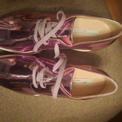 STELLA MCCARTNEY Elyse mirrored faux leather platform sneakers - MISMATCH SIZE - Picture 2 of 10