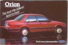 Ford Orion Ghia Original colour Postcard Pub. No. SP 181 dated Oct 1984