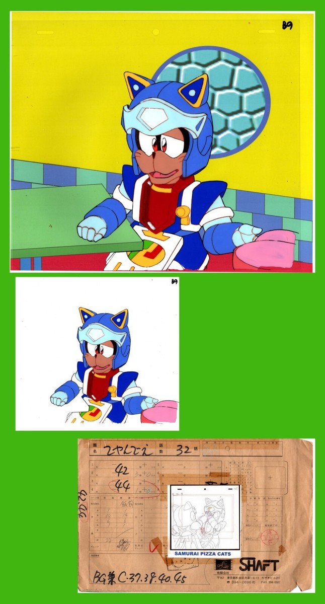 Samurai Pizza Cats GUIDO ANCHOVIE Animation Cel +Printed
