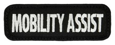 MOBILITY ASSIST Hook Loop SD-014V Service Dog Embroidered Patch 3"X1" FREE SHIP