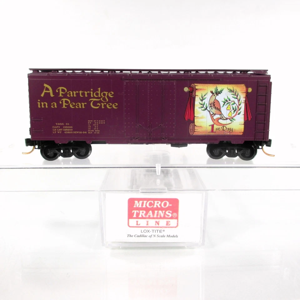 N Scale **PARTRIDGE, PEAR TREE** 12 Days Christmas Box Car --MICRO TRAINS 21501 - Image 2 of 4