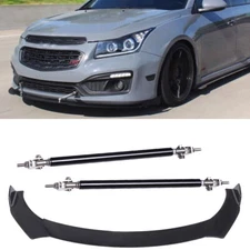 Front Bumper Lip Splitter Spoiler Chin Body Kit Strut Rods For Chevrolet Cruze