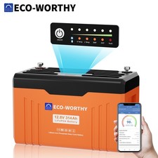 ECO-WORTHY 12V 314AH 4019Wh LiFePO4 Lithium Battery With SOC Display Bluetooth