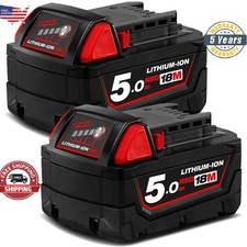 2PACK 5.0 AH Extended Capacity For Milwaukee M18 18V Lithium Battery 48-11-1860