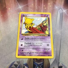 Abra 49/82 Team Rocket LP Pokemon Card WOTC Vintage Common Kanto