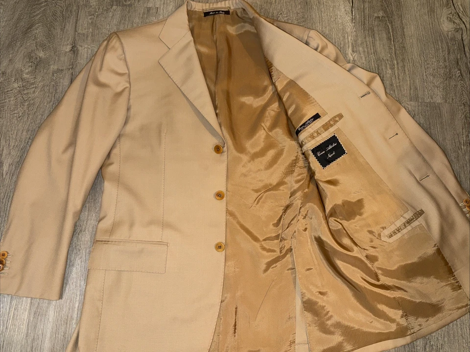 Cesare Attolini Domenico Vacca 100% Lana 150's Cream 48IT, 38US - Image 4 of 4