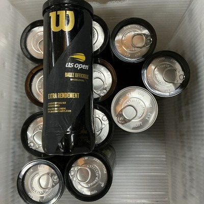 Wilson US Open Tennis Balls - Extra Duty- 12 Cans