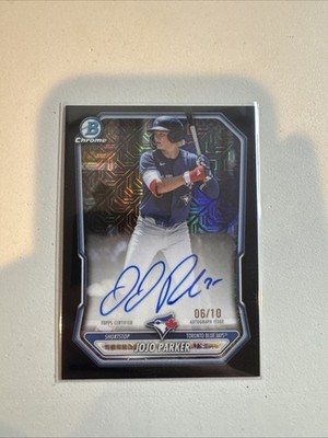 2026 Bowman Chrome Prospect JoJo Parker Black Mojo Auto  /10 Bluejays