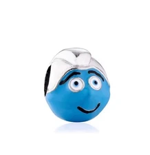 V408 S925 STERLING SILVER SMURF THE SMURFS BEAD CHARM