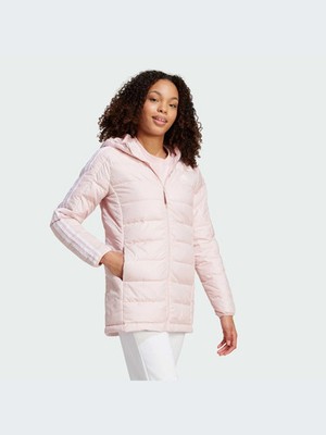 Adidas 3 Stripes Parka Puffer Jacket WOMENS SIZE SMALL IX8929 PINK