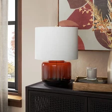 Amber Glass Table Lamp Brown - Threshold