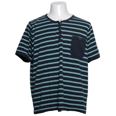 Livergy, T-shirt, Größe: XXL, Blau, Baumwolle/Modal, Streifen, Herren #Xf4