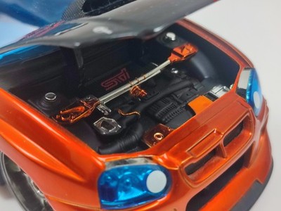 Jada 1/24 Subaru Impreza Sti Falken Orange JDM Sports Car | eBay