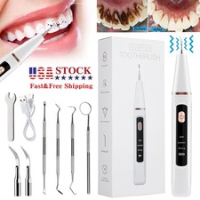 Ultrasonic Tooth Cleaner Tartar Plaque Remover Electric Dental Whiten Kit Scaler