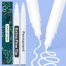 SET 2 ARTISTRO 2 Packs White Permanent Marker - Waterproof Markers for Tire