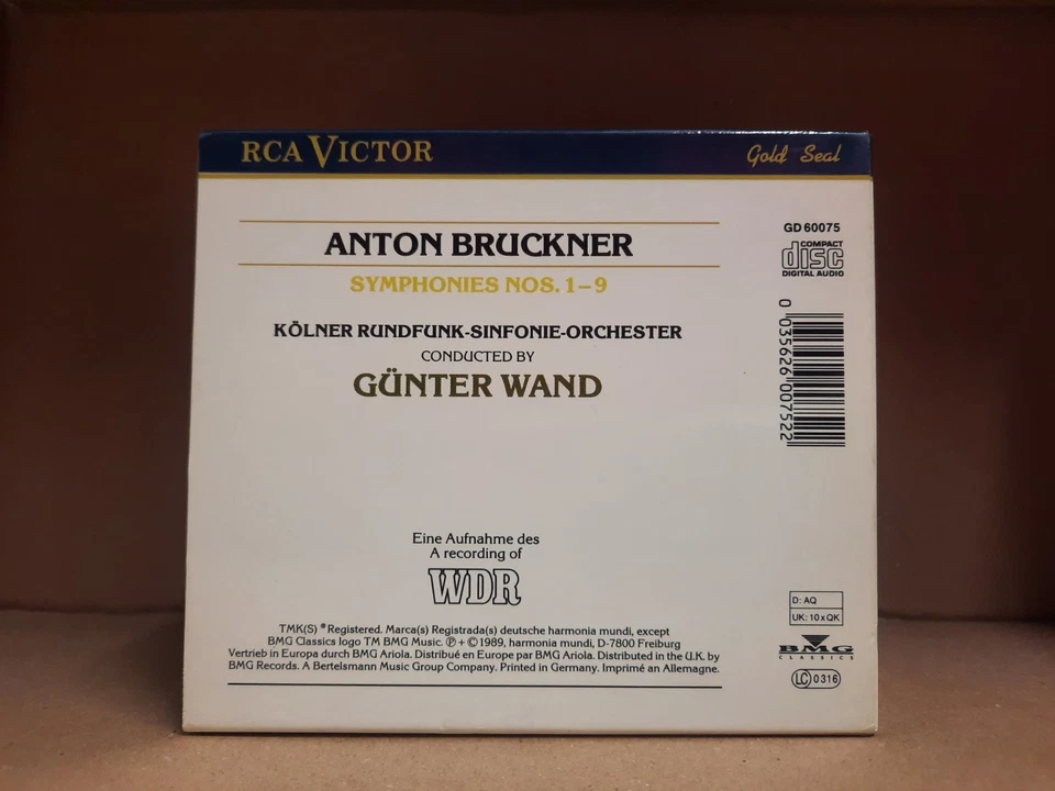 10 CD NEAR MINT++ Bruckner Kölner Rundfunk-Sinfonie-Orchester Günter Wand 1989 - Bild 4 von 4