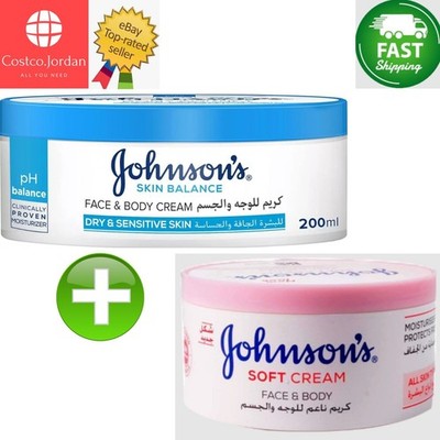 Johnson's Skin Balance Cream (200 ml) + Johnson's 24 Hour Moisture Soft Cream