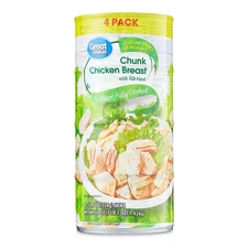Great Value Chunk Chicken Breast, 12.5 Ounce Can (4 Pack) New