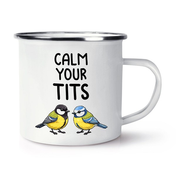 Gift Base Blaue Meise Emaille Tasse Becher Rude Freundin Valentinstag Geburtstag-image