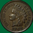 1902 Indian Head Cent Choice Extremely Fine XF+ Coin #35265