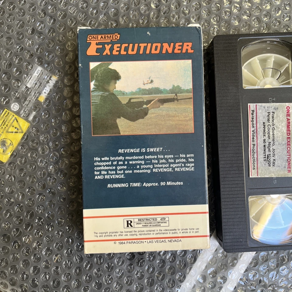 One Armed Executioner 1984 VHS Paragon  Action Drama - Image 3 of 4