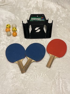 Sportcraft Ping Pong Organizer Padl Pak Paddle Ball Set, 3 Paddles 6 balls