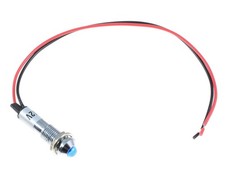 Blue 8mm Prewired Panel Indicator LED Light 12V