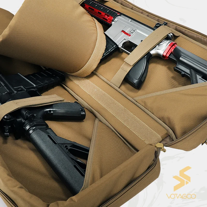VOTAGOO Elite Ranger 36" Tan Soft Double Rifle Case 2 Rifles 2 Pistols - Image 3 of 4