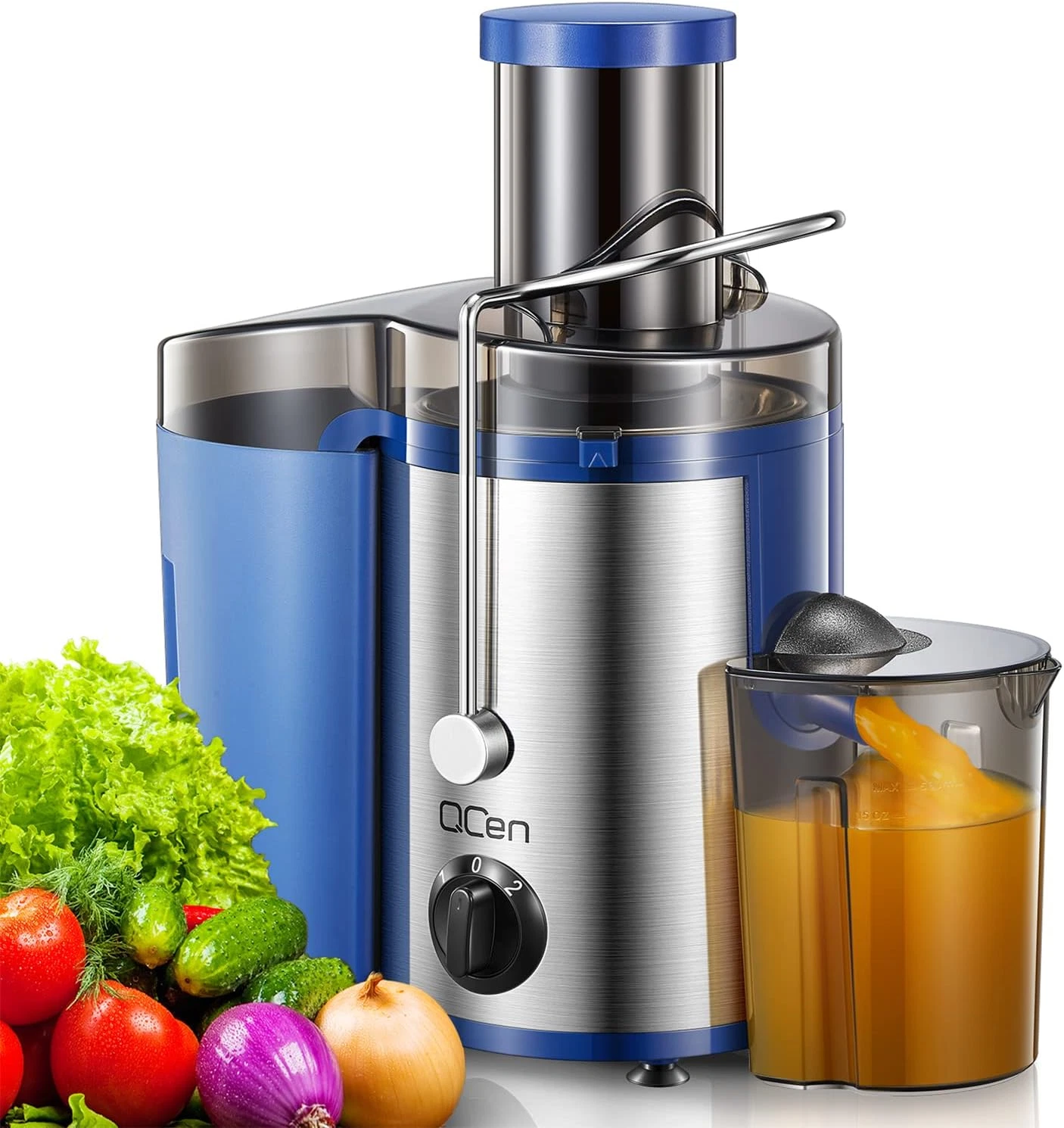 Juicer Machine, 500W Centrifugal Juicer Extractor with Wide Mouth 3” Feed Chute
