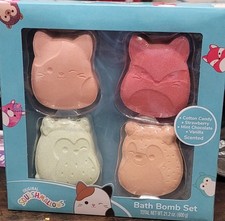 Original Squishmallows Sweet Scents 4Pc. Bath Bomb Set