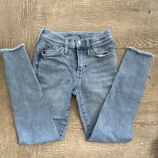 Old Nav Girls Skinny Jeans Blue Medium Wash Cotton Denim Distressed Size 10