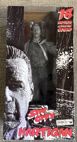 Sin City 18" Hartigan Motion Activated Sound Figure New NECA 2005 Bruce Willis