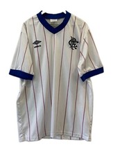 VINTAGE 80s Umbro Rangers FC Away Soccer Football Jersey Shirt Mens XL READ #43