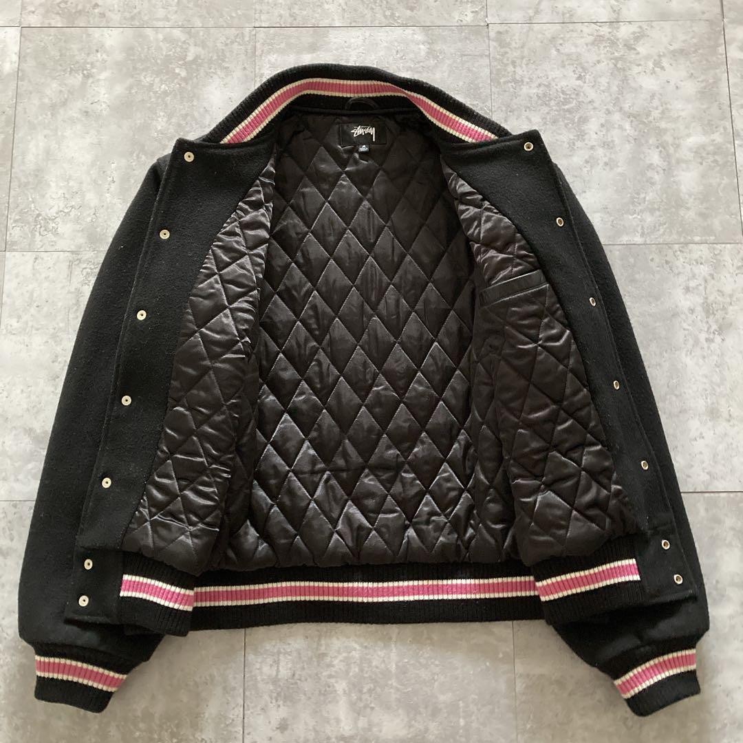 Stussy Men M 22Aw S Talk Melton Varsity Jacket Limited Edition
