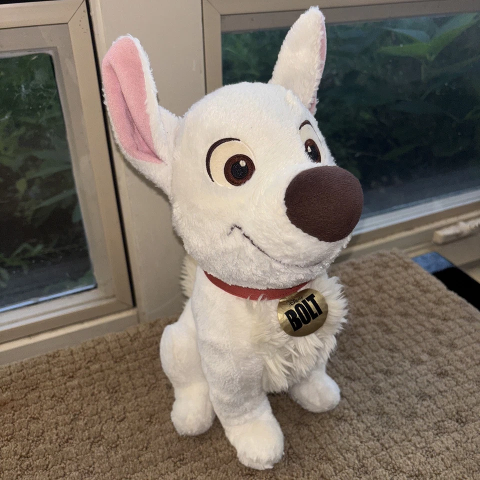 Disney Parks 12" Bolt Plush White Dog Stuffed Animal Stuffed Toy kid - Image 2 of 4