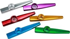 Metal Kazoo Instrument Aluminum Alloy Mouth Flute 1 Pc with Diaphragms