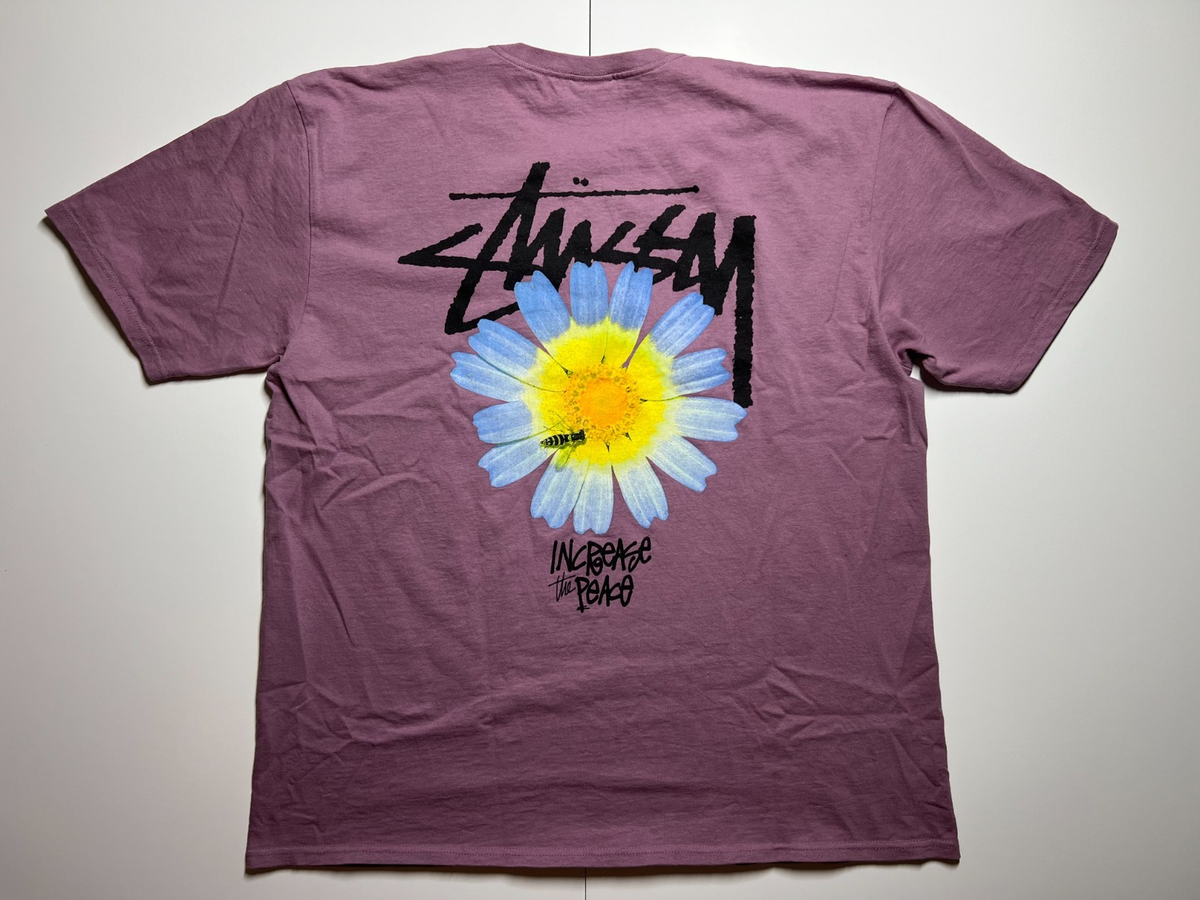 Stüssy Increase The Peace Flower 🌼 Tee (XL) Lilac Rare Color Mint
