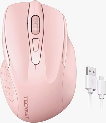 TECKNET Silent wiederaufladbare Funkmaus - Kabellose optische Maus-4800 DPI-NEU