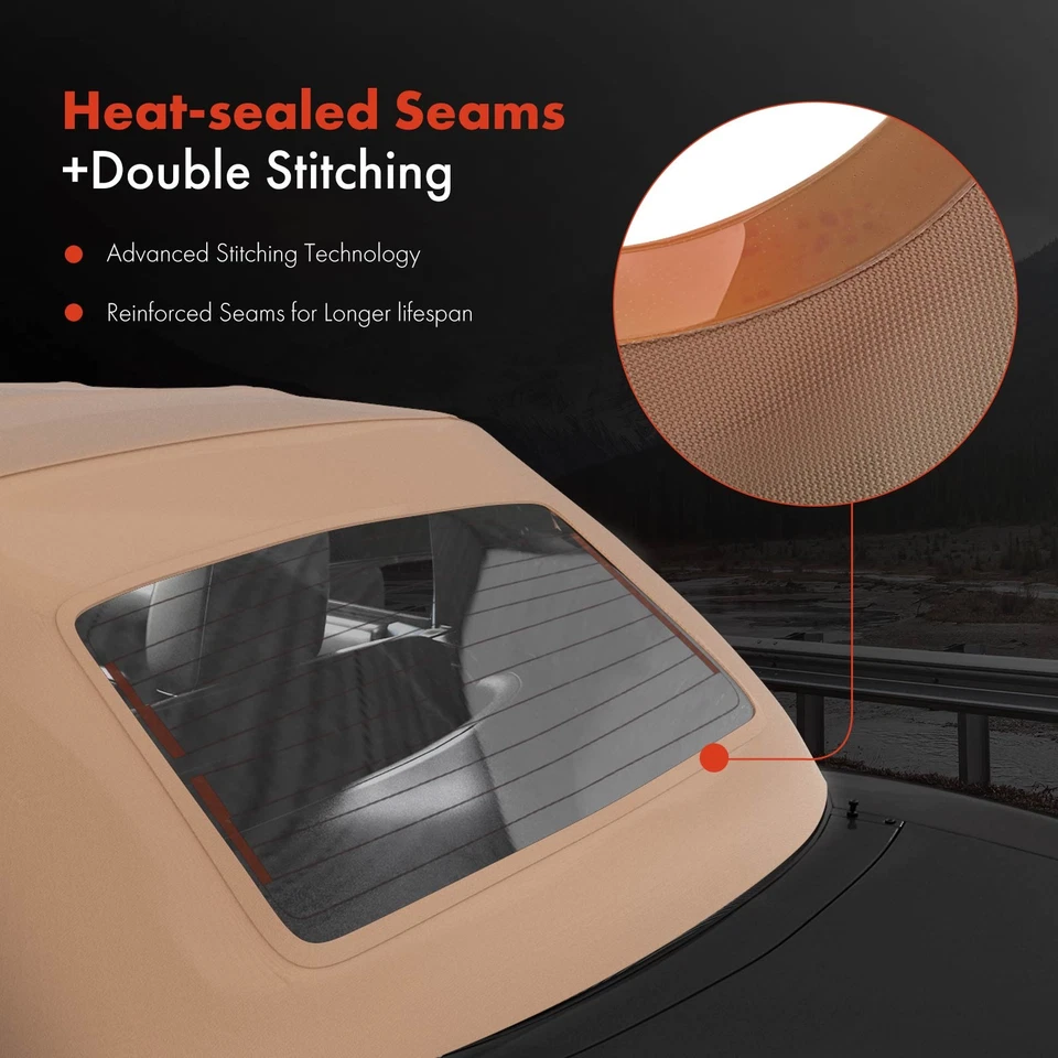 Capota blanda convertible tostada para Volkswagen Beetle 1998 1999 2000 Cabrio 1995-2001 Foto 4 de 4