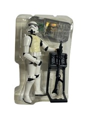 1999 STAR WARS POTF CommTech BATTLE DAMAGE STORMTROOPER 3.75  Figure NEW Read