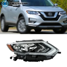 For 2017-2018 2019 Nissan Rogue Headlight Halogen w/LED DRL Clear Passenger Side