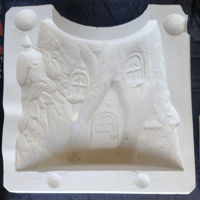 Duncan Ceramic Slip Casting Mold *Tree Stump Cottage W/Lid* DM-120 B