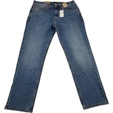 Levis 505 Regular Fit Mens Jeans 34x32 Medium Wash Blue Straight Leg 00505-3410