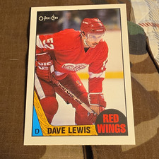 O-Pee-Chee 1987-88 Dave Lewis Blank Back Proof Card #37
