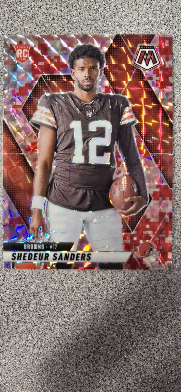 2025 Panini Mosaic #290 Shedeur Sanders Variation Red Camo Cleveland Browns RC