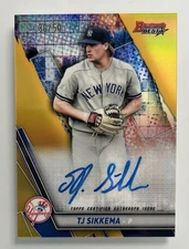 2019 Bowman's Best - TJ Sikkema #B19-TJS Autograph /50 Gold Refractor