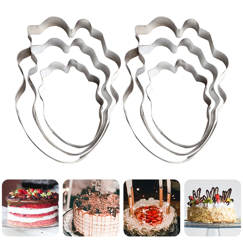 1 set da 6 pezzi da 6 pezzi in acciaio inossidabile per biscotti (argento) - Immagine 3 di 4