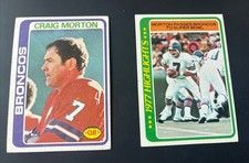 1978 Topps Football #405 (EX+/-) & #2 (NM +/-) Craig Morton Denver Broncos Card