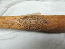 Juego Usado Bate?? ¿De los años 20? Murciélago torneado a mano Spalding - De colección